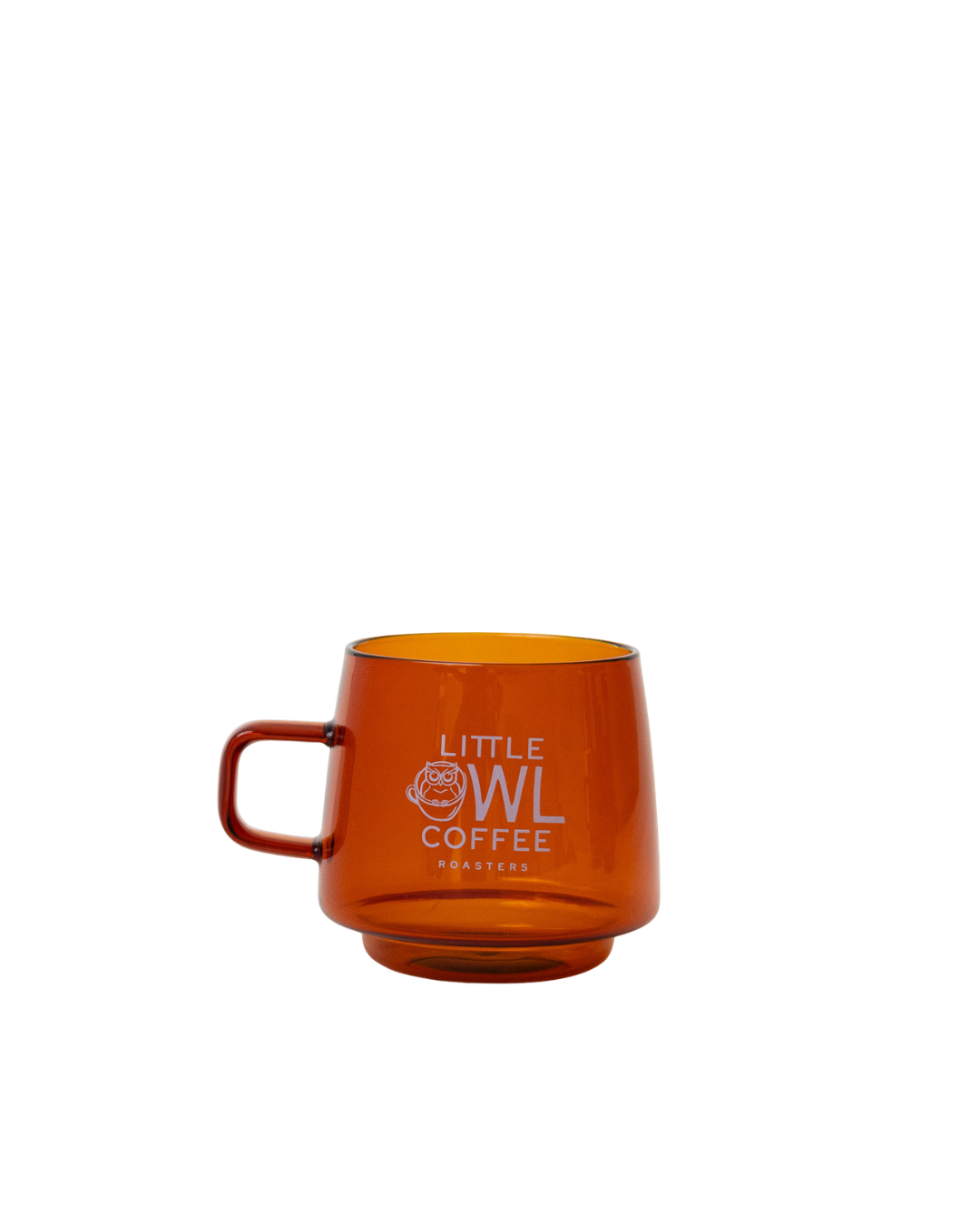Little Owl Sepia Glass Mug